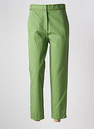 Pantalon 7/8 talie înaltă talie înaltă verde FORTE-FORTE femeie