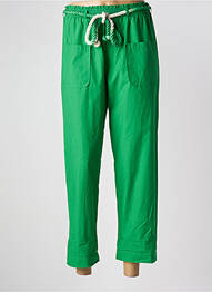 Pantalon 7/8 talie înaltă talie înaltă verde SWILDENS femme