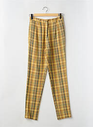 Pantalon drept talie cu cleme talie înaltă galben LAURENCE BRAS femme