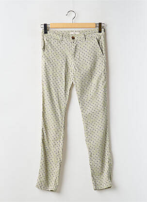 Pantalon chino țesătură poplin mărime normală verde HOD femeie