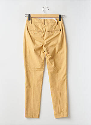 Pantalon chino țesătură poplin talie înaltă bej DONDUP femeie