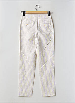 Pantalon chino țesătură poplin talie înaltă bej CHLOÉ STORA femeie