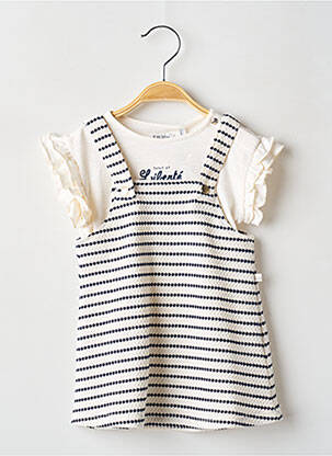 Set rochie imprimeu fantezie bej IKKS fată