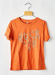 Tricou elasticitate mâneci scurte portocaliu ONLY fille
