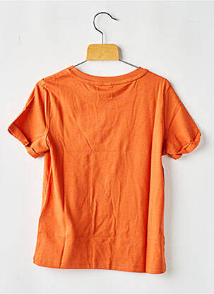 Tricou elasticitate mâneci scurte portocalie ONLY fată