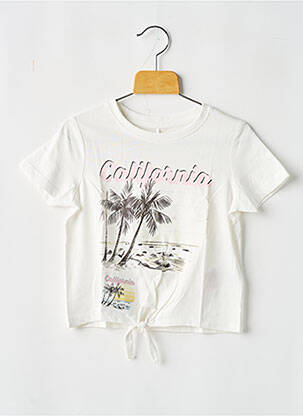 Tricou elasticitate mâneci scurte alb NAME IT fată