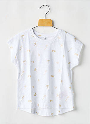 Tricou elasticitate mâneci scurte alb NAME IT fată