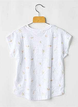 Tricou elasticitate mâneci scurte alb NAME IT fată
