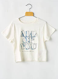 Tricou elasticitate mâneci scurte bej NAME IT fille
