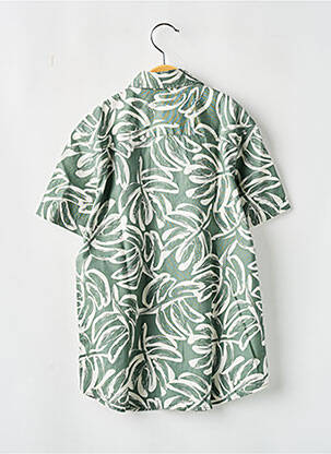 Cămașă cu mâneci scurte țesătură poplin verde JACK & JONES băiat