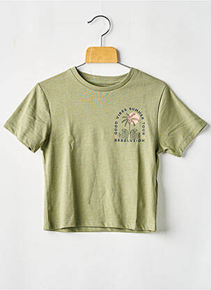 Tricou croială dreaptă mâneci scurte verde NAME IT băiat
