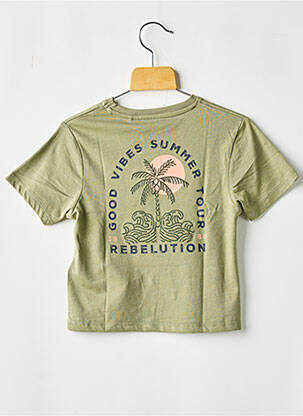Tricou croială dreaptă mâneci scurte verde NAME IT băiat