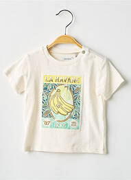 Tricou croială dreaptă mâneci scurte bej IKKS fille