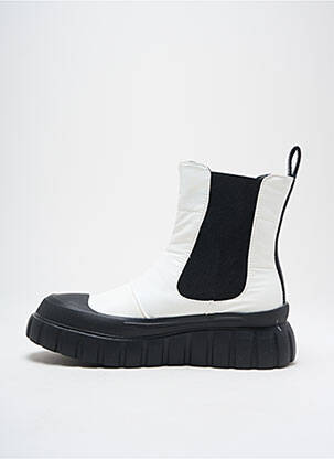 Botine/ghete material neted toc de 4 la 6 cm alb CAFE NOIR femeie