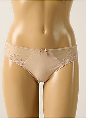 Tanga efect material satinat culoare piersică SIMONE PERELE femeie