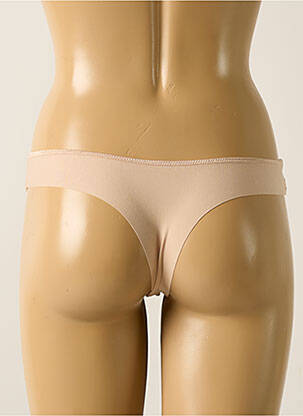 Tanga efect material satinat culoare piersică SIMONE PERELE femeie