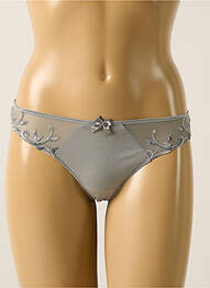 Tanga efect material satinat gri SIMONE PERELE femme
