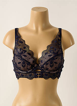 Sutien efect material satinat top sutien modelat albastru MORGAN femeie