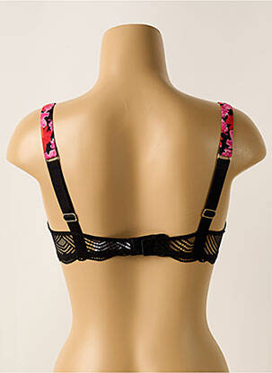 Sutien efect material satinat top sutien modelat negru MORGAN femeie