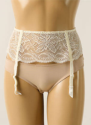 Corset/jartieră efect material satinat bej SIMONE PERELE femeie