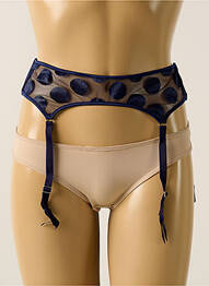 Corset/jartieră efect material satinat albastru IMPLICITE femme