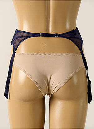 Corset/jartieră efect material satinat albastru IMPLICITE femeie