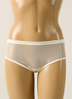 Shorty efect material satinat alb IMPLICITE femeie