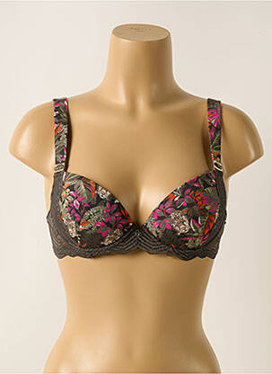 Sutien efect material satinat top sutien modelat verde MORGAN femeie