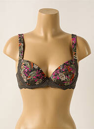 Sutien efect material satinat top sutien modelat verde MORGAN femme