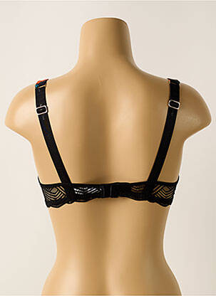 Sutien efect material satinat top sutien modelat negru MORGAN femeie