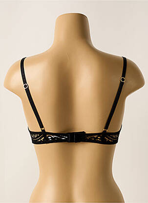 Sutien efect material satinat top sutien modelat negru MORGAN femeie