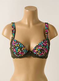 Sutien efect material satinat top sutien modelat verde MORGAN femme