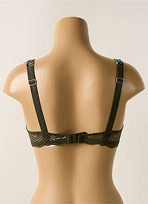Sutien efect material satinat top sutien modelat verde MORGAN femeie