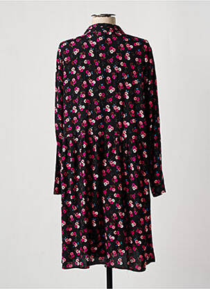 Rochie midi imprimeu floral mâneci lungi negru DES PETITS HAUTS femeie