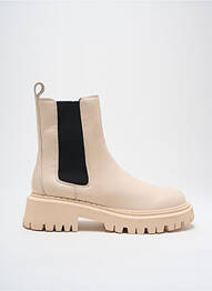 Botine/ghete material neted toc de 4 la 6 cm bej MI/MAI femme