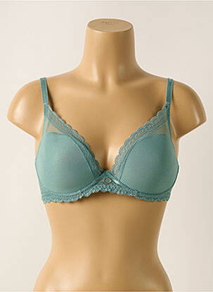Sutien efect material satinat top sutien modelat verde CHANTELLE femeie