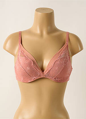 Sutien efect material satinat top sutien modelat roz CHANTELLE femeie