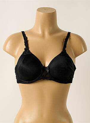 Sutien efect material satinat sutien cupe întregi cu decolteu înalt negru SIMONE PERELE femeie