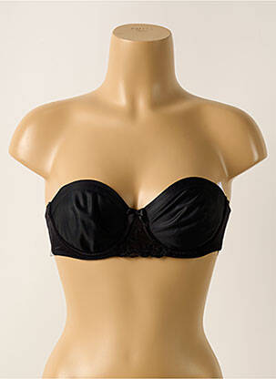 Sutien efect material satinat top bentiță negru SIMONE PERELE femeie
