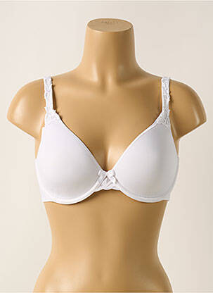 Sutien efect material satinat top sutien modelat alb SIMONE PERELE femeie