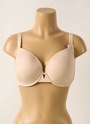 Sutien efect material satinat top sutien modelat culoare piersică SIMONE PERELE femeie