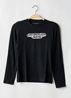 Top croială cambrată mâneci lungi negru CALVIN KLEIN fată