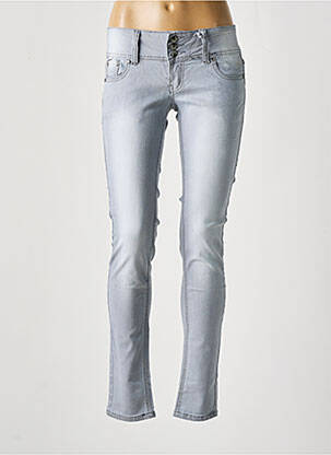 Blugi skinny elasticitate talie joasă gri NINA CARTER femeie