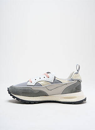 Adidași material neted toc de 4 la 6 cm gri HIDNANDER femeie