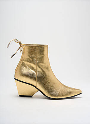 Botine/ghete material neted toc de 4 la 6 cm auriu REIKE NEN femeie