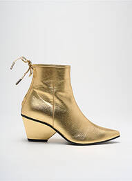 Botine/ghete material neted toc de 4 la 6 cm auriu REIKE NEN femme