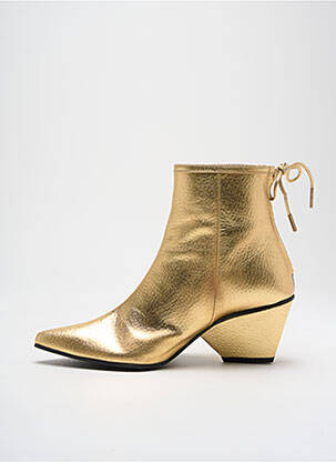 Botine/ghete material neted toc de 4 la 6 cm auriu REIKE NEN femeie