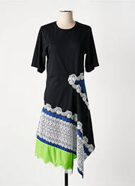 Rochie midi croială fluidă mâneci scurte negru KOCHÉ femme