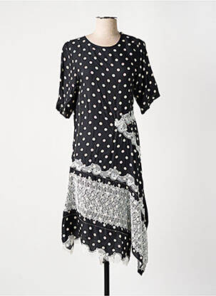 Rochie midi croială fluidă mâneci scurte negru KOCHÉ femeie