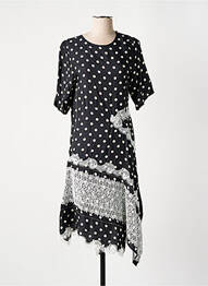 Rochie midi croială fluidă mâneci scurte negru KOCHÉ femme